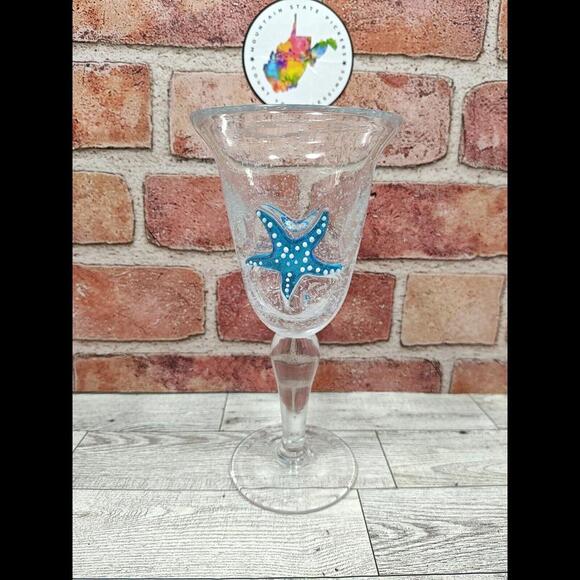 Lenox Starfish Seeded Hand Blown Glass 8